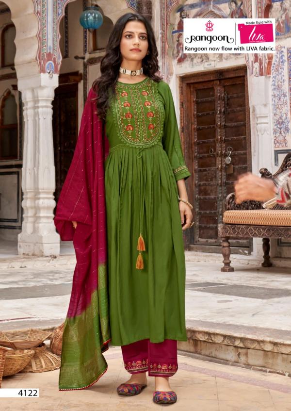 Rangoon Naira Trending Wear Exclusive Kurti Bottom With Dupatta